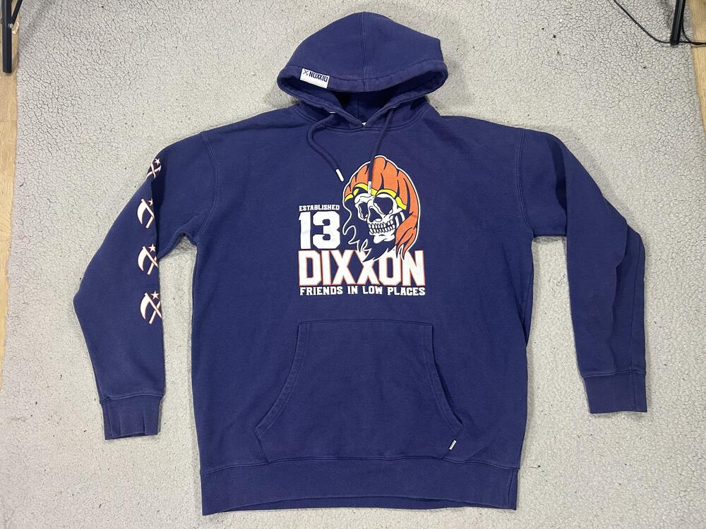 Dixxon Hoodie Mens Large Blue Skull Ground Up Customs Form and Function